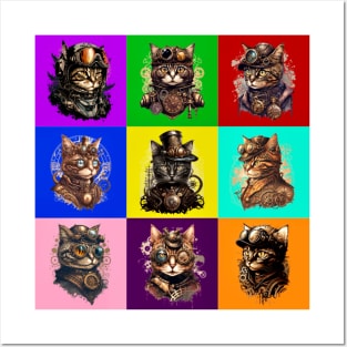 Steampunk Cats! Posters and Art